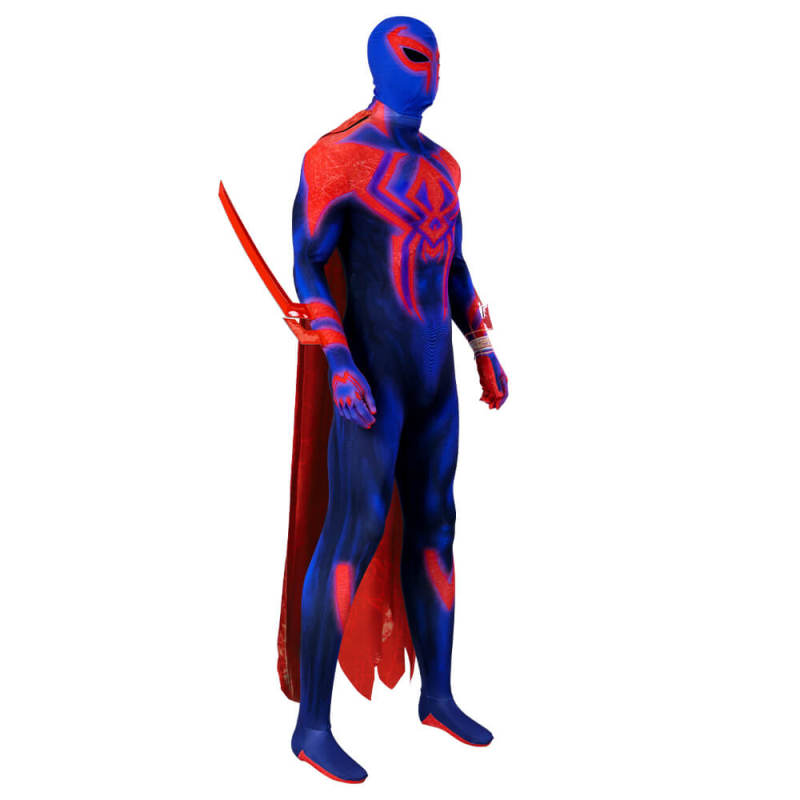 Across the Spider-Verse Spiderman 2099 Cosplay Costume with Cape Hallowcos