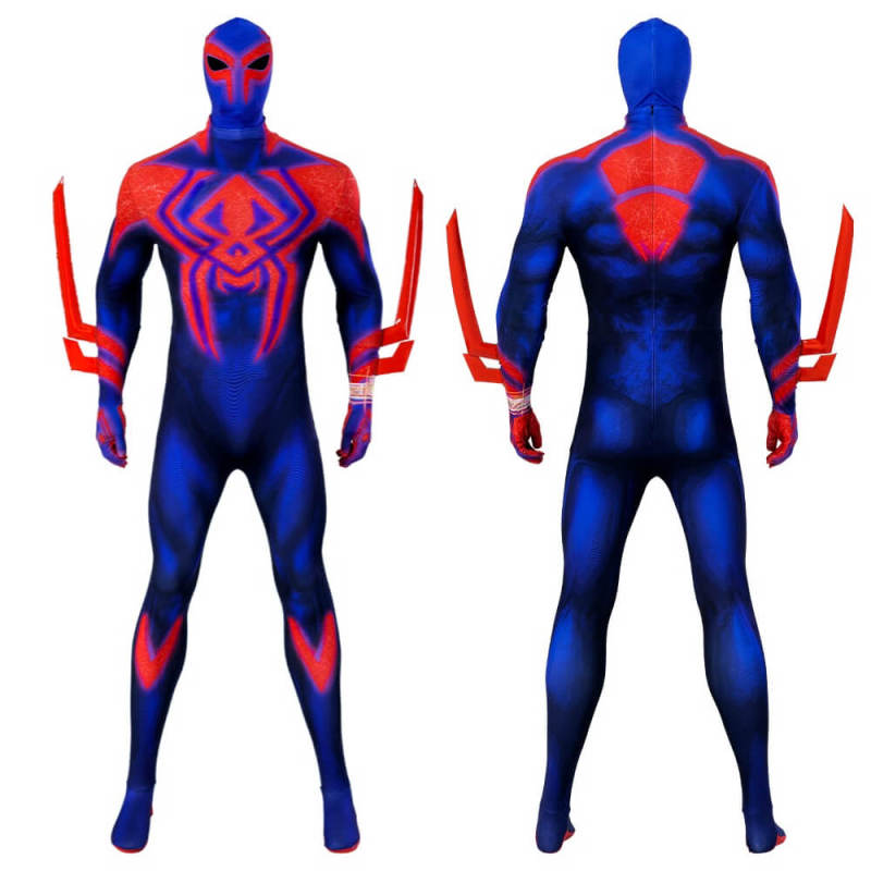 Across the Spider-Verse Spiderman 2099 Cosplay Costume with Cape Hallowcos