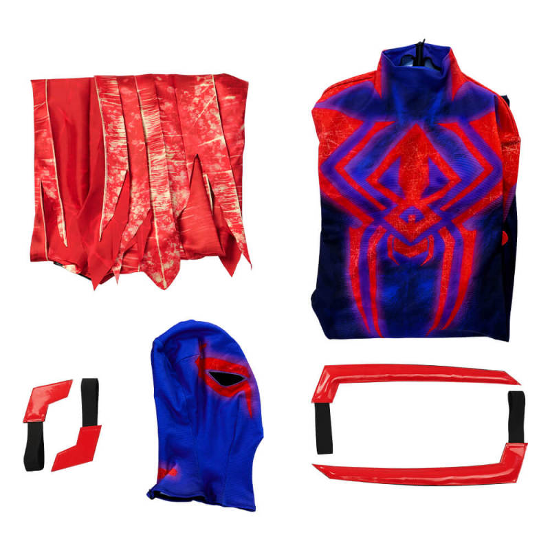 Across the Spider-Verse Spiderman 2099 Cosplay Costume with Cape Hallowcos