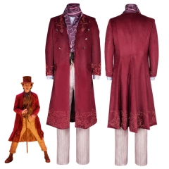 Wonka 2023 Willy Wonka Cosplay Costume Adults Kids Hallowcos