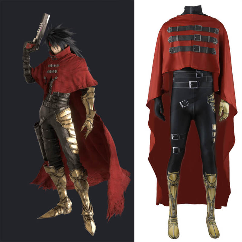 Final Fantasy 7 Rebirth Vincent Valentine Cosplay Costume Printed Style Hallowcos