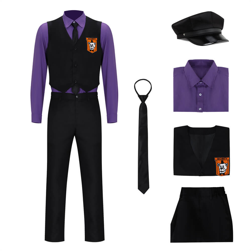 FNAF Purple Guy Cosplay Costume Five Nights at Freddy's Movie