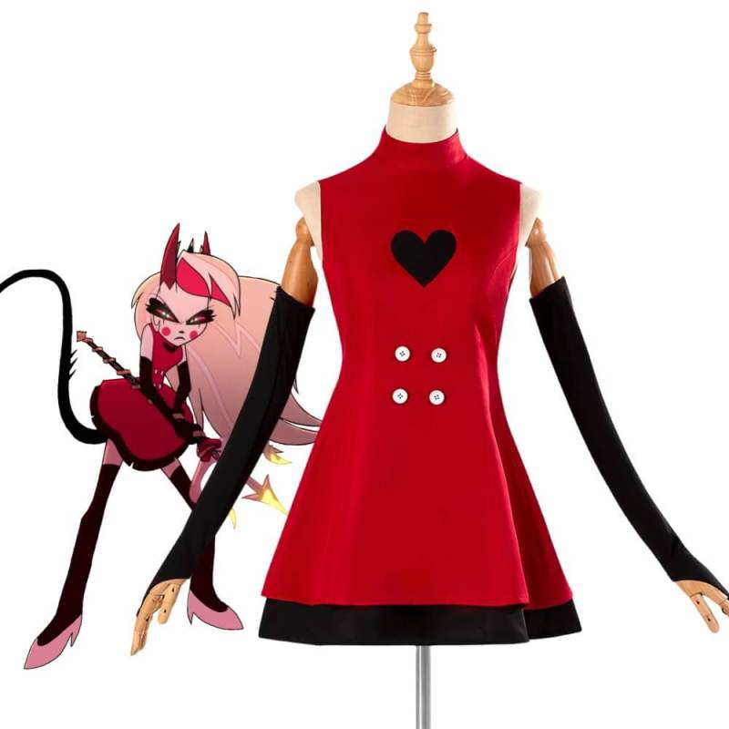 Hazbin Hotel Charlie Morningstar Full Demon Cosplay Costume Hallowcos