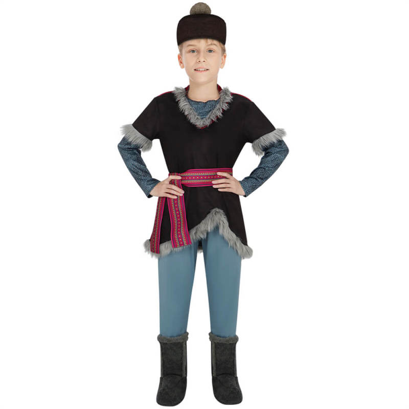 Child Kristoff Bjorgman Costume Frozen Halloween Cosplay Hallowcos