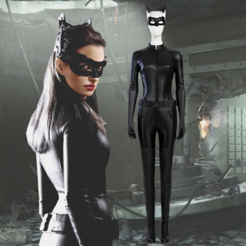 Catwoman Anne Hathaway Cosplay Costume The Dark Knight Rises Hallowcos