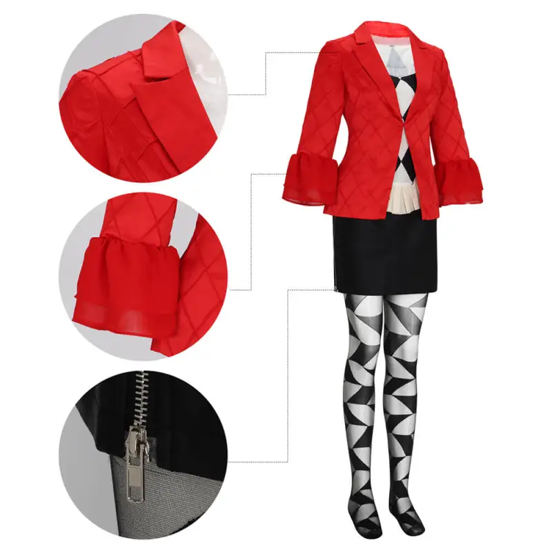 Joker 2 Harley Quinn Lady Gaga Cosplay Costume Hallowcos