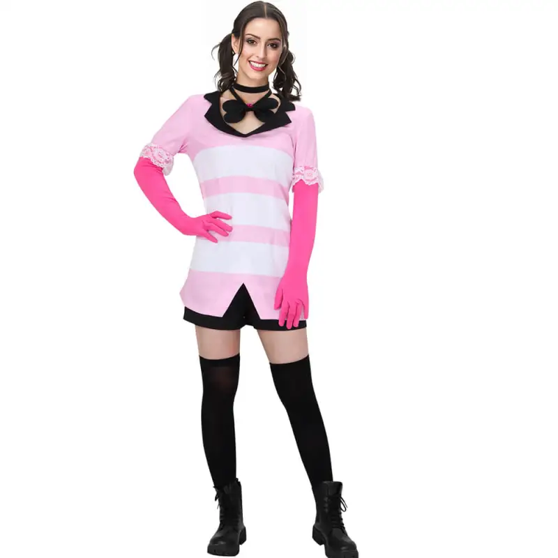 Angel Dust Cosplay Costume Hazbin Hotel Hallowcos
