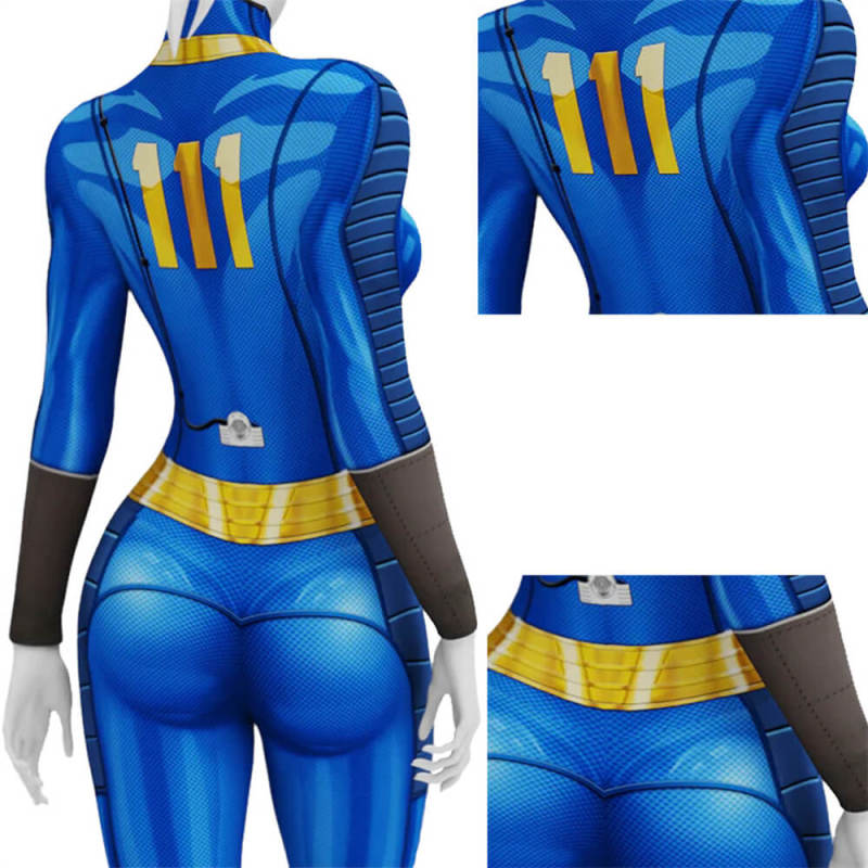 Fallout 4 Vault 111 Jumpsuit Cosplay Costume Adults Kids Hallowcos