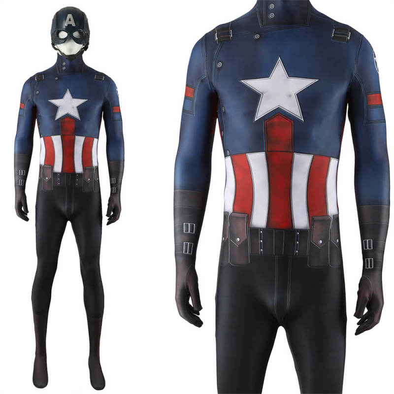 Marvel 1943: Rise of Hydra Captain America Cosplay Costume Adults Kids Hallowcos