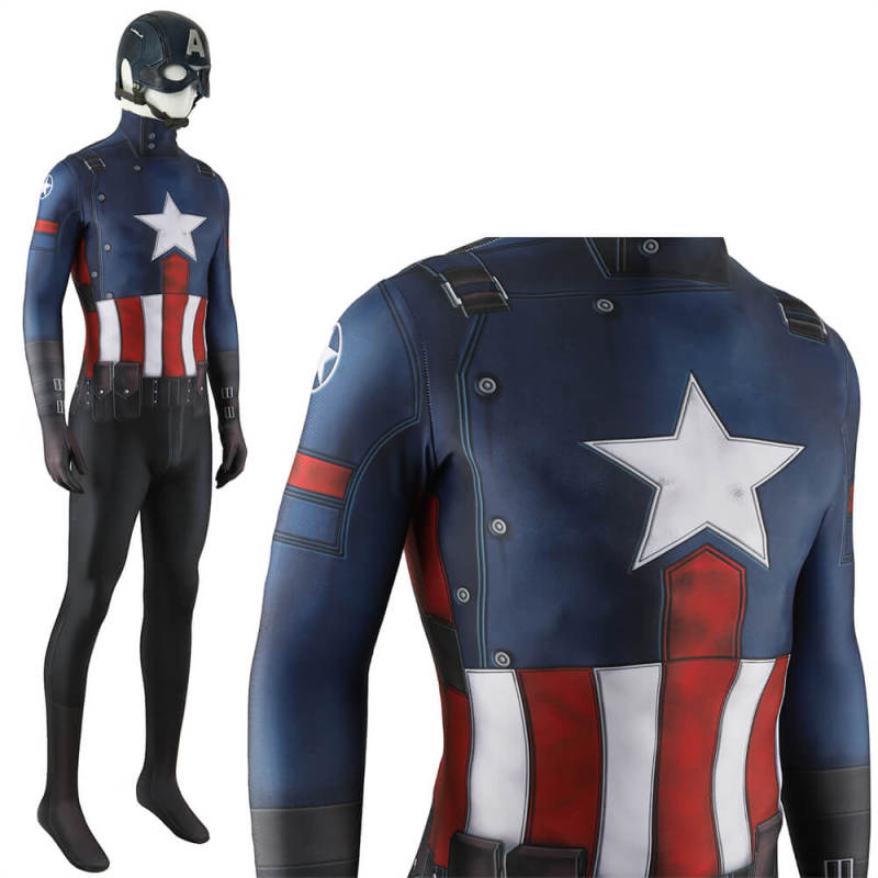 Marvel 1943: Rise of Hydra Captain America Cosplay Costume Adults Kids Hallowcos