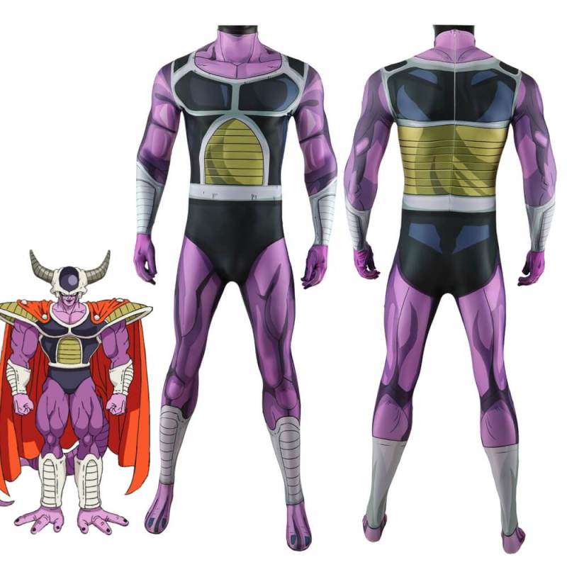 Dragon Ball Z King Cold Bodysuit Cosplay Costume Adults Kids Hallowcos