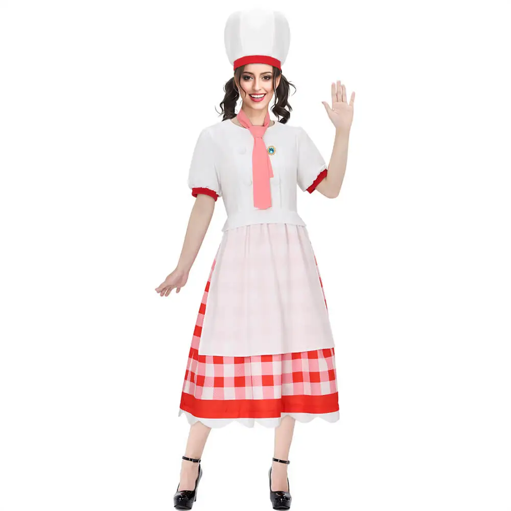 open lace back dress Vikidoky Princess Peach Showtime Patissier Peach Cosplay Costume – VikiDoky main image 1