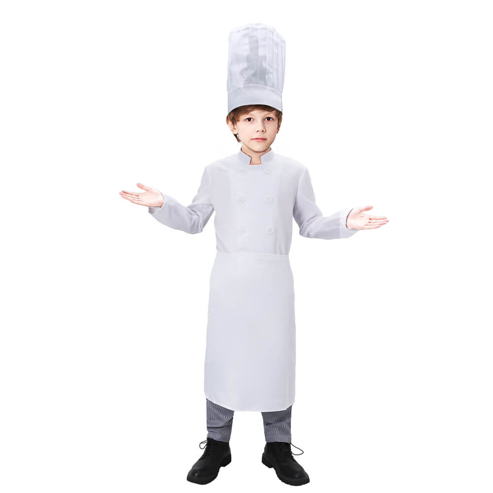 Hallowcos Child Ratatouille Alfredo Linguini Chef Cosplay Costume