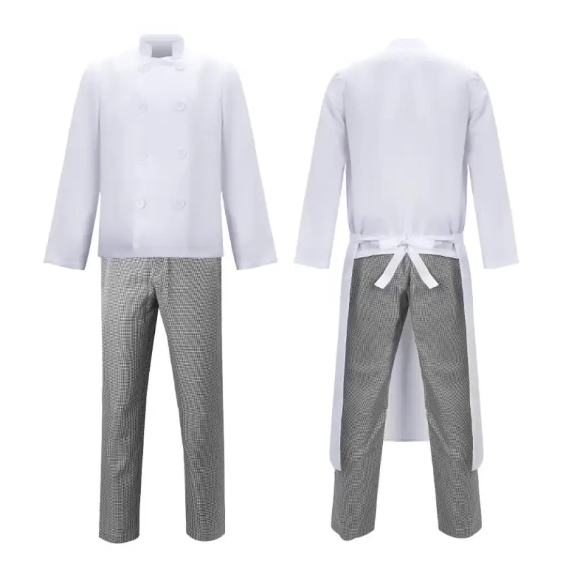 Hallowcos Adults Ratatouille Alfredo Linguini Chef Cosplay Costume