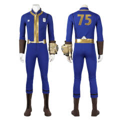 Fallout 4 Vault 75 Suit Male Cosplay Costume Hallowcos