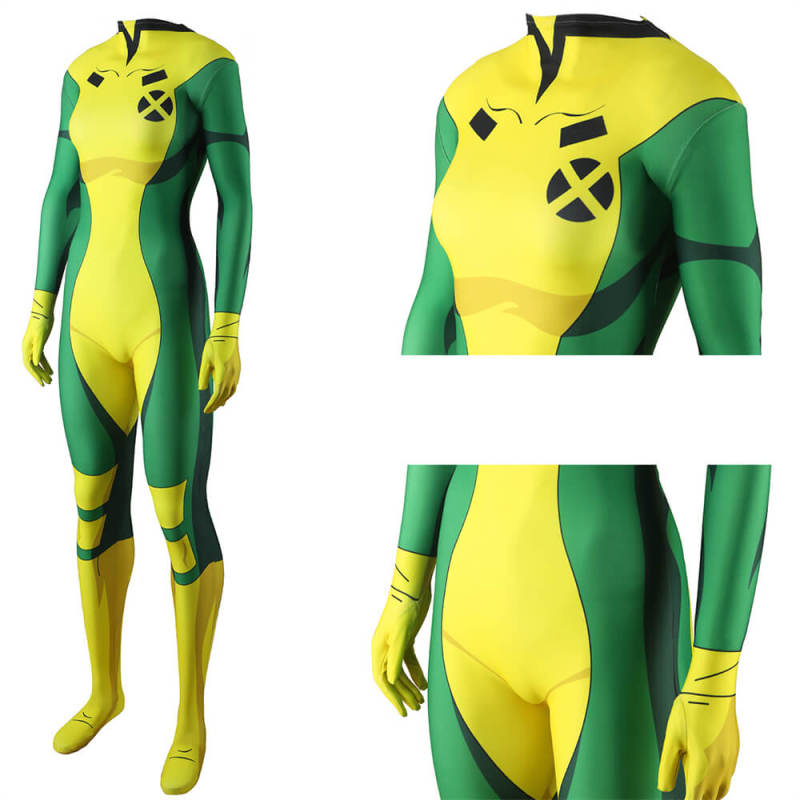 X-Men 97 Rogue Bodysuit Cosplay Costume for Adults Kids Hallowcos