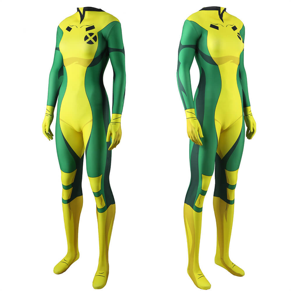 X-Men 97 Rogue Bodysuit Cosplay Costume for Adults Kids Hallowcos