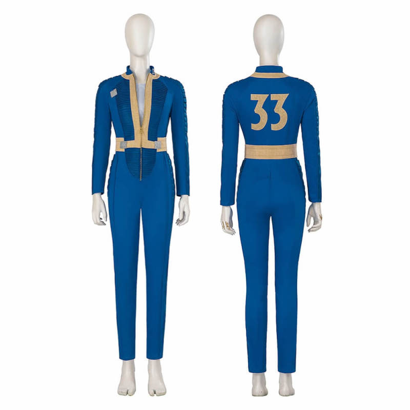 Deluxe Fallout Lucy Cosplay Costume Vault 33 Suit Hallowcos