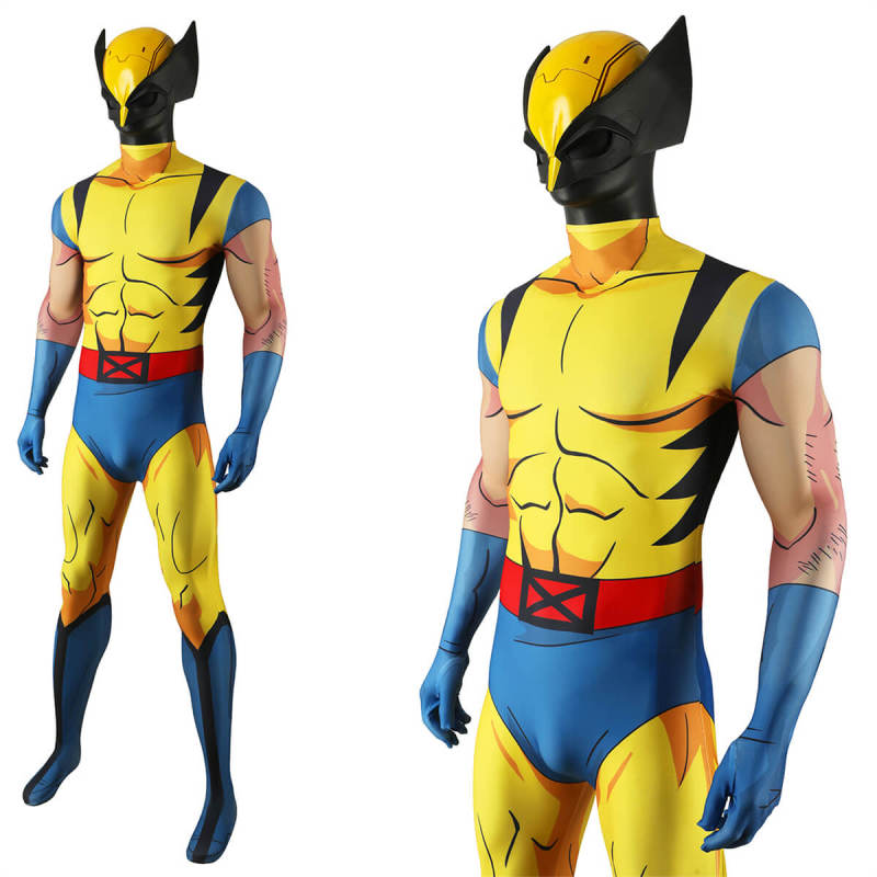Hallowcos X-Men 97 Wolverine Cosplay Costume for Adults Kids