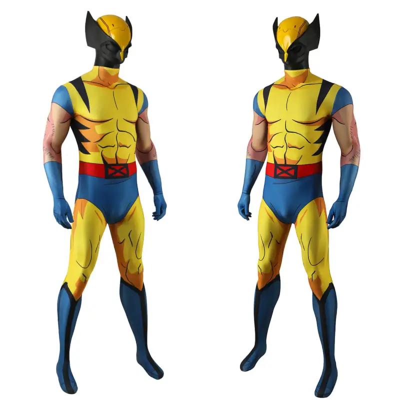 Hallowcos X-Men 97 Wolverine Cosplay Costume for Adults Kids
