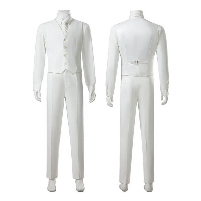 Joker: Folie à Deux Arthur Fleck Cosplay Costume White Suit Hallowcos