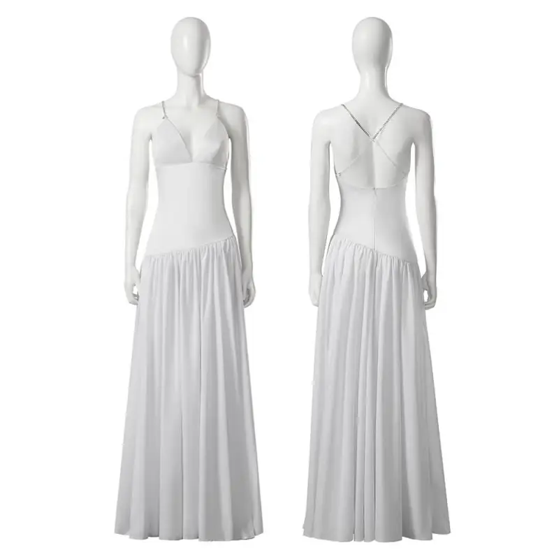 Joker Folie a Deux Lady Gaga Harley Quinn White Dress Cosplay Costume Hallowcos