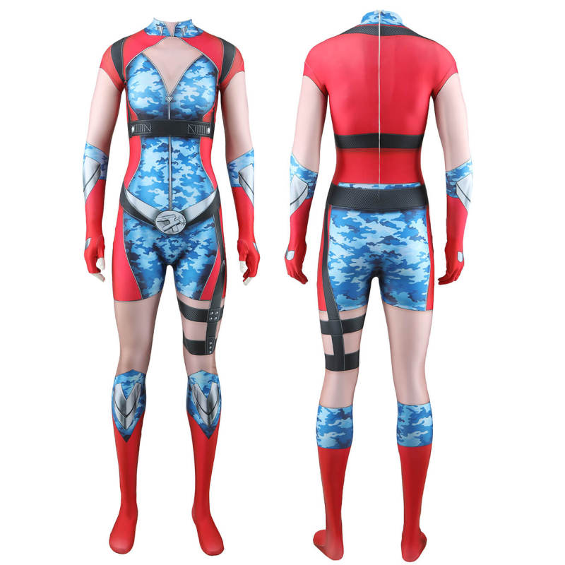 The Boys Season 4 Firecracker Jumpsuit Cosplay Costume for Women Kids Hallowcos