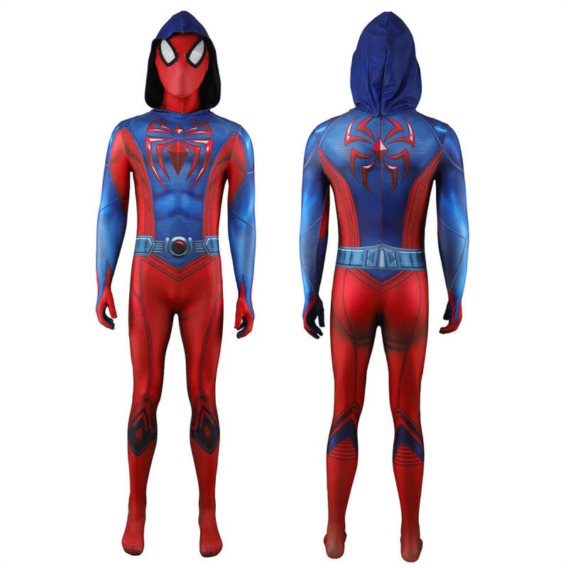 Spider-Man 2 PS5 Scarlet Spider III Suit Cosplay Costume Adults Kids Hallowcos