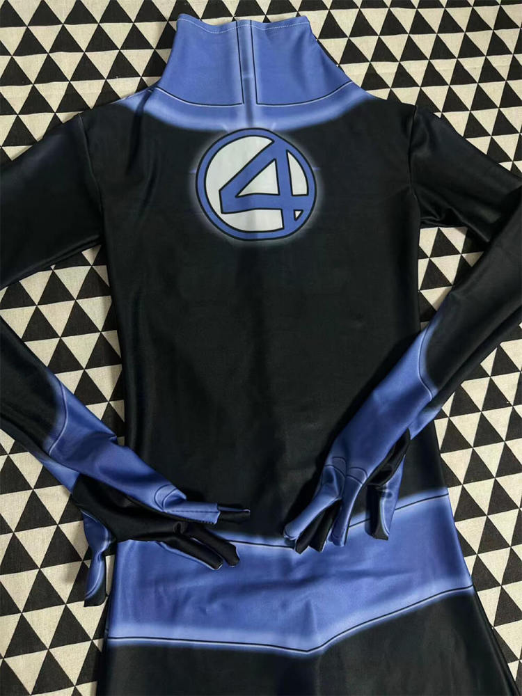 Fantastic Four Invisible Woman Jumpsuit Cosplay Costume for Women KIds Hallowcos