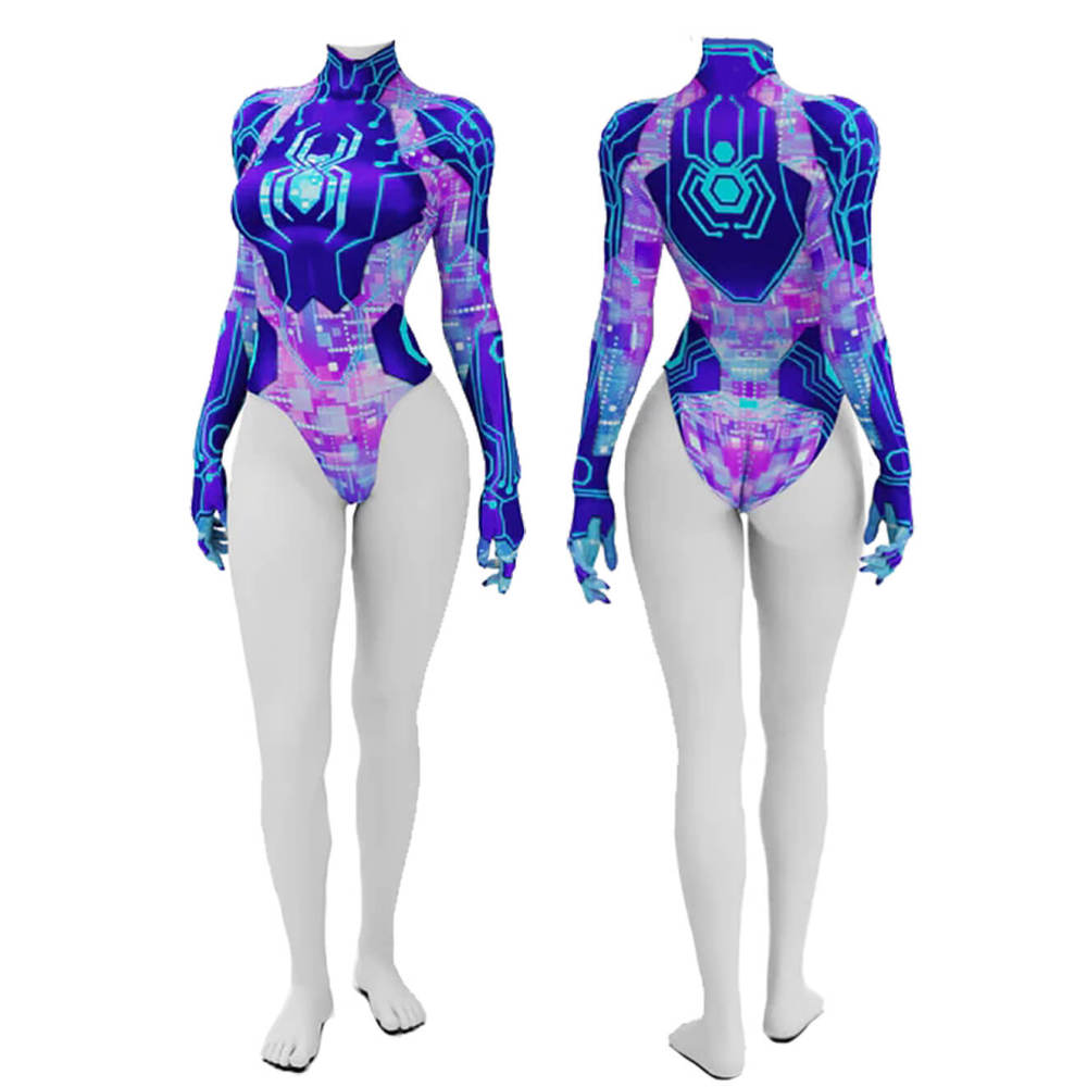 Spider-Byte Swimwear Spider-Man Across the Spider-Verse Summer Swimsuit Hallowcos