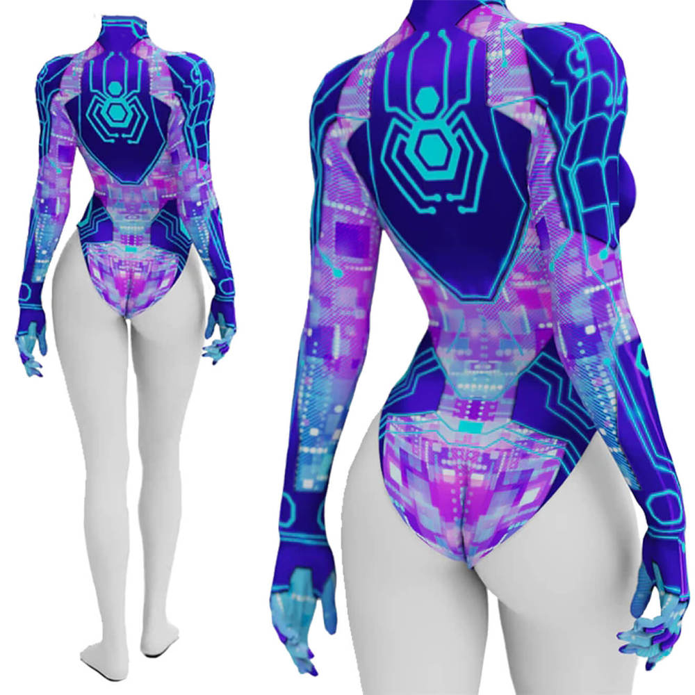 Spider-Byte Swimwear Spider-Man Across the Spider-Verse Summer Swimsuit Hallowcos