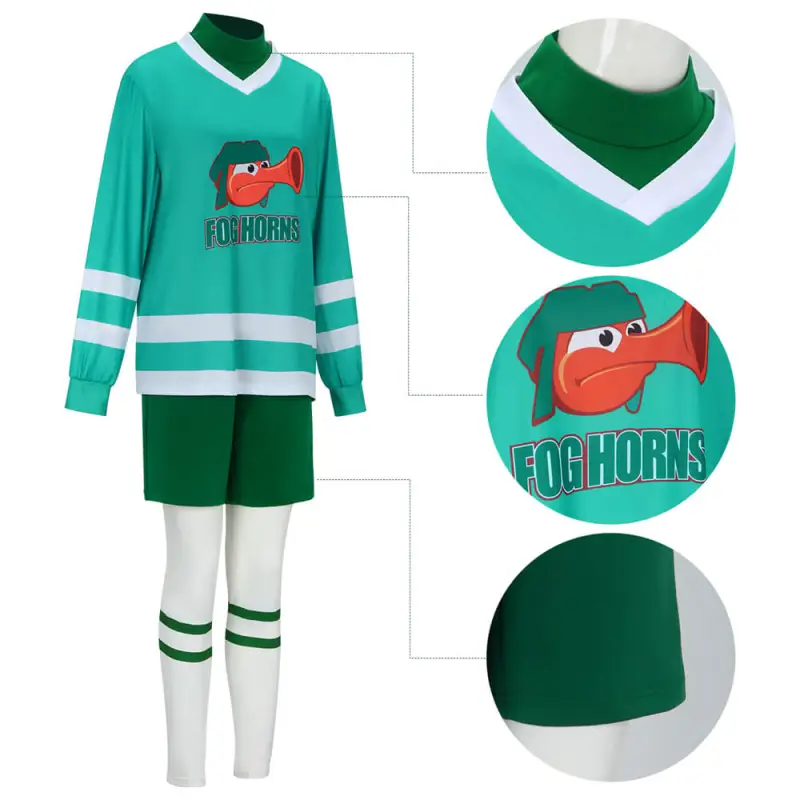 Inside Out 2 Riley Andersen Fog Horns Team Uniform Cosplay Costume Hallowcos