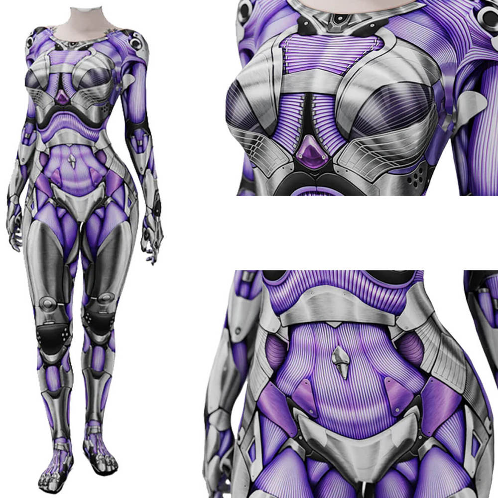 Alita: Battle Angel Jumpsuit Cosplay Costume for Women Kids Hallowcos