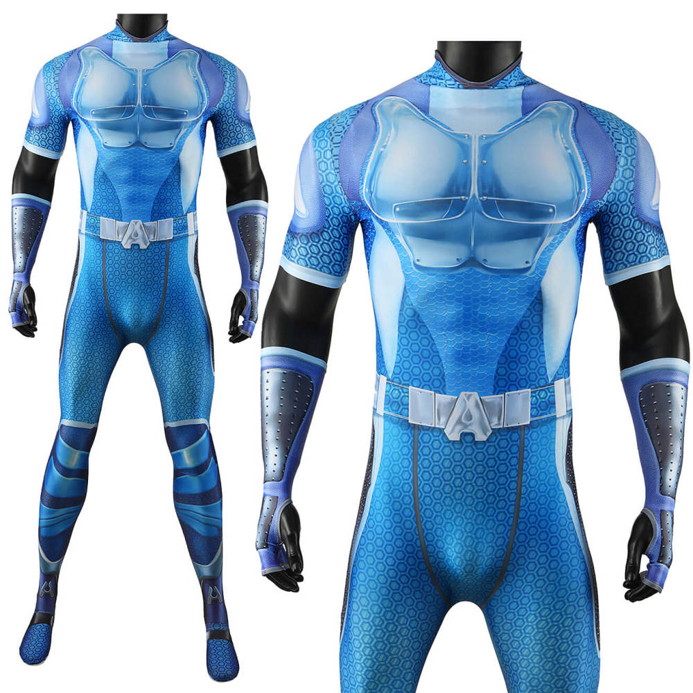 The Boys A-Train Jumpsuit Gloves Cosplay Costume for Adults Kids Hallowcos