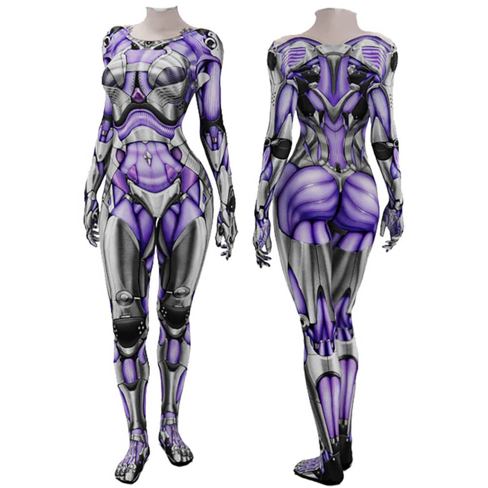 Alita: Battle Angel Jumpsuit Cosplay Costume for Women Kids Hallowcos