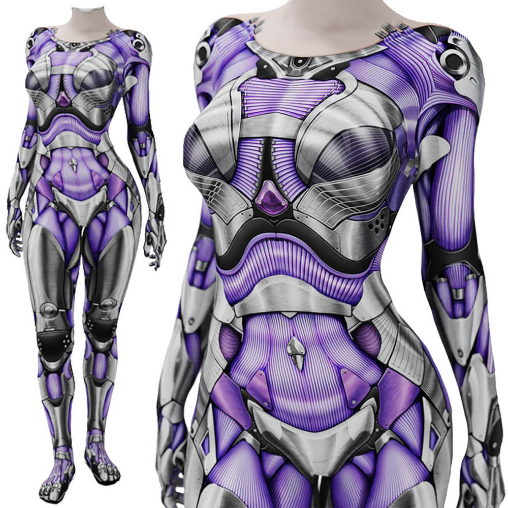 Alita: Battle Angel Jumpsuit Cosplay Costume for Women Kids Hallowcos