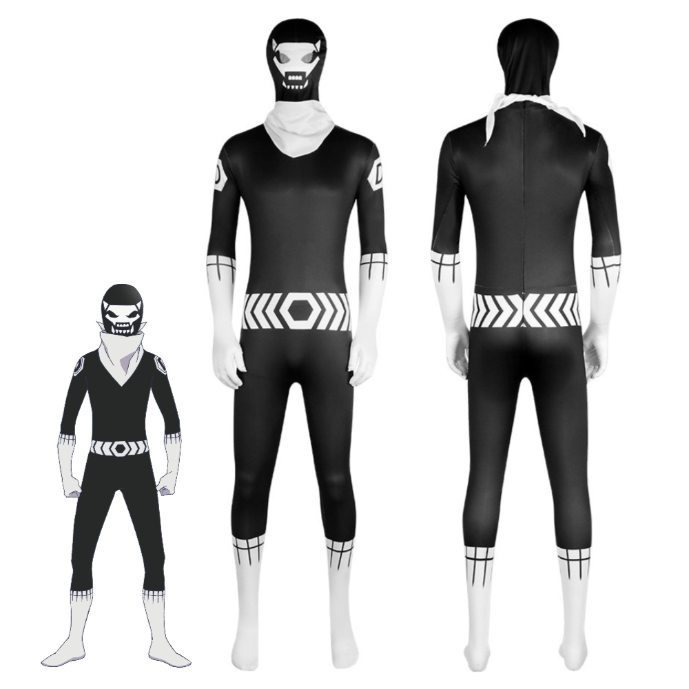 Go! Go! Loser Ranger! Footsoldier D Cosplay Costume Sentai Daishikkaku Hallowcos