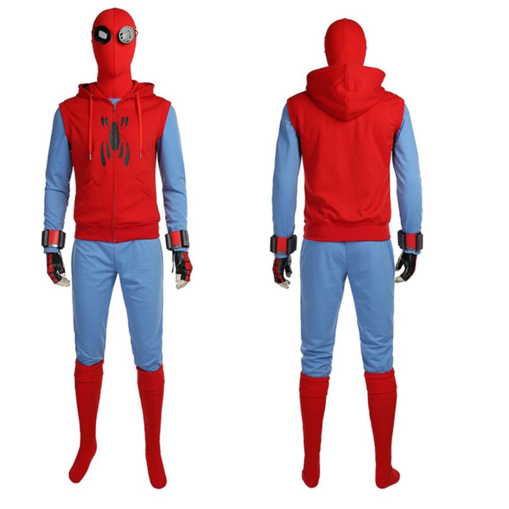 Spider-Man:Homecoming Homemade Suit Peter Parker Cosplay Costume Hallowcos