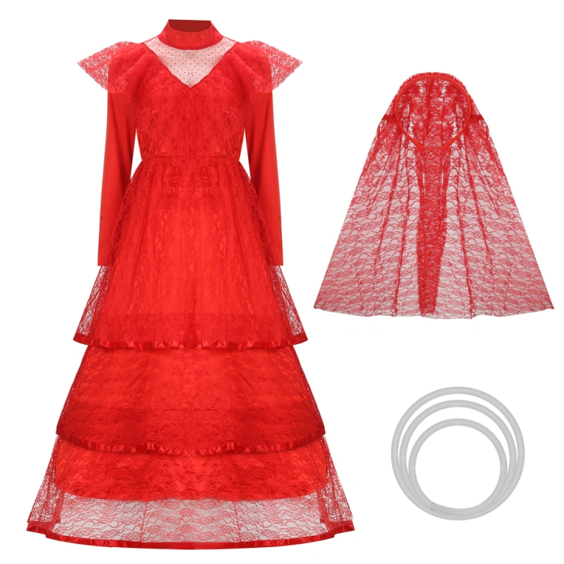 Beetlejuice Lydia Deetz Bride Dress Wedding Cosplay Costume Halloween