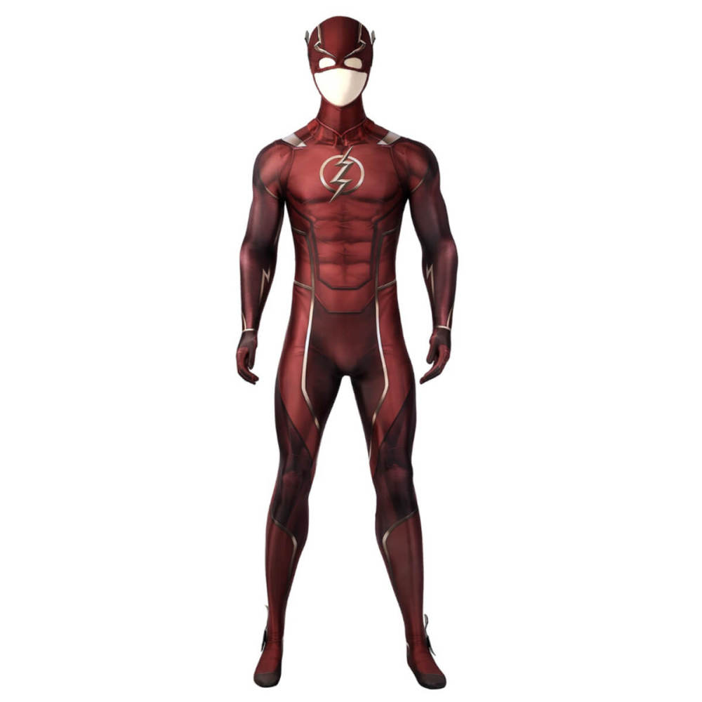 Injustice 2 The Flash Jumpsuit Barry Allen Cosplay Costume Hallowcos