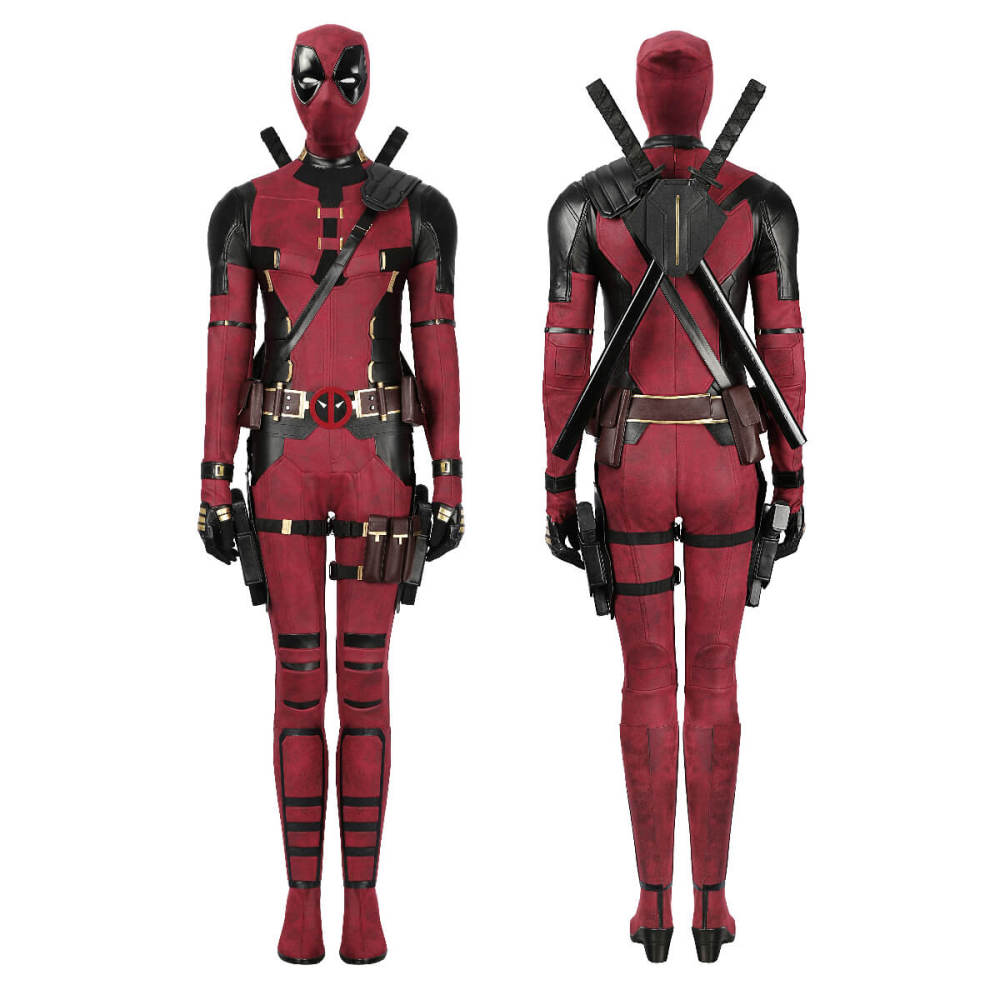 Deadpool & Wolverine Lady Deadpool Cosplay Costume Halloween Outfits Hallowcos