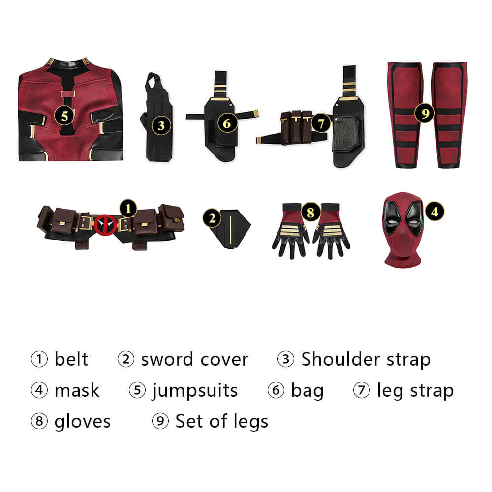 Deadpool & Wolverine Lady Deadpool Cosplay Costume Halloween Outfits Hallowcos
