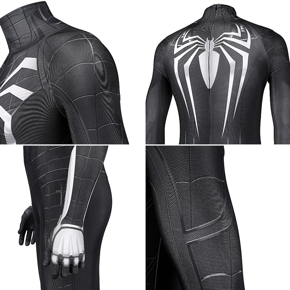 Spider-Man: Miles Morales Symbiote Black Suit Cosplay Costume PS5