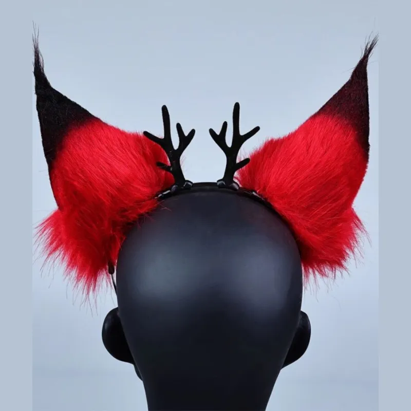 Hazbin Hotel Alastor Headwear Wolf Ear Cosplay Prop