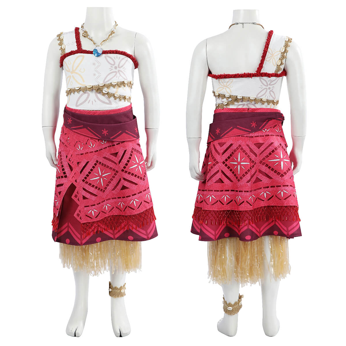 Disney Moana Vaiana Meisjes Kostuum Rood