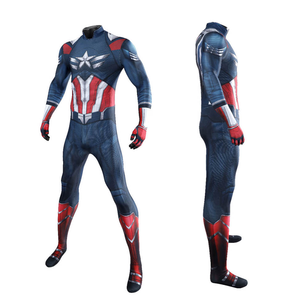 Captain America Brave New World Sam Wilson Cosplay Costume Printed Style