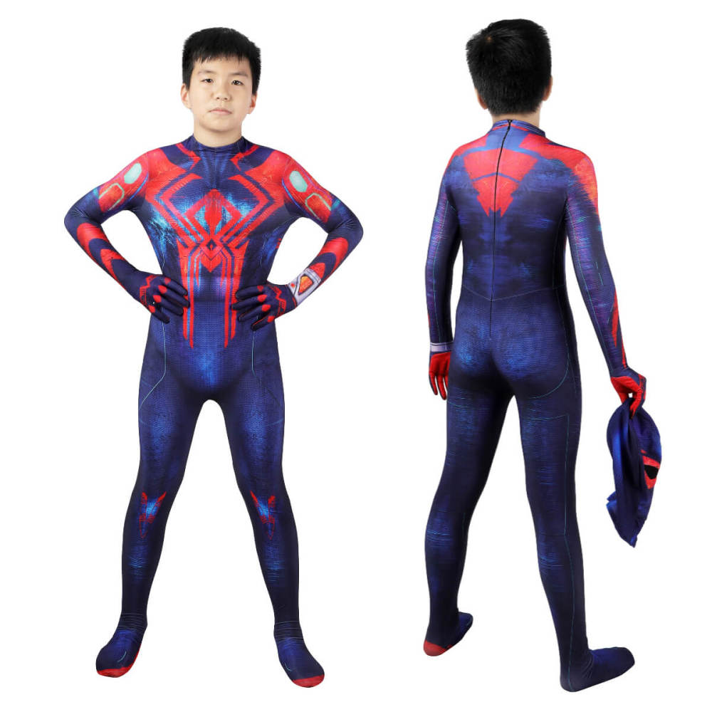Kids Across the Spider-Verse Spiderman 2099 Cosplay Costume