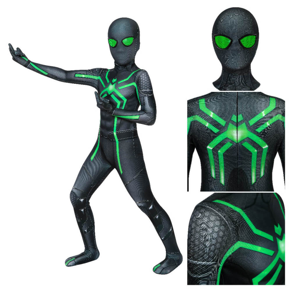 Kids Spider-Man Stealth Big Time Suit PS4 Cosplay Costume