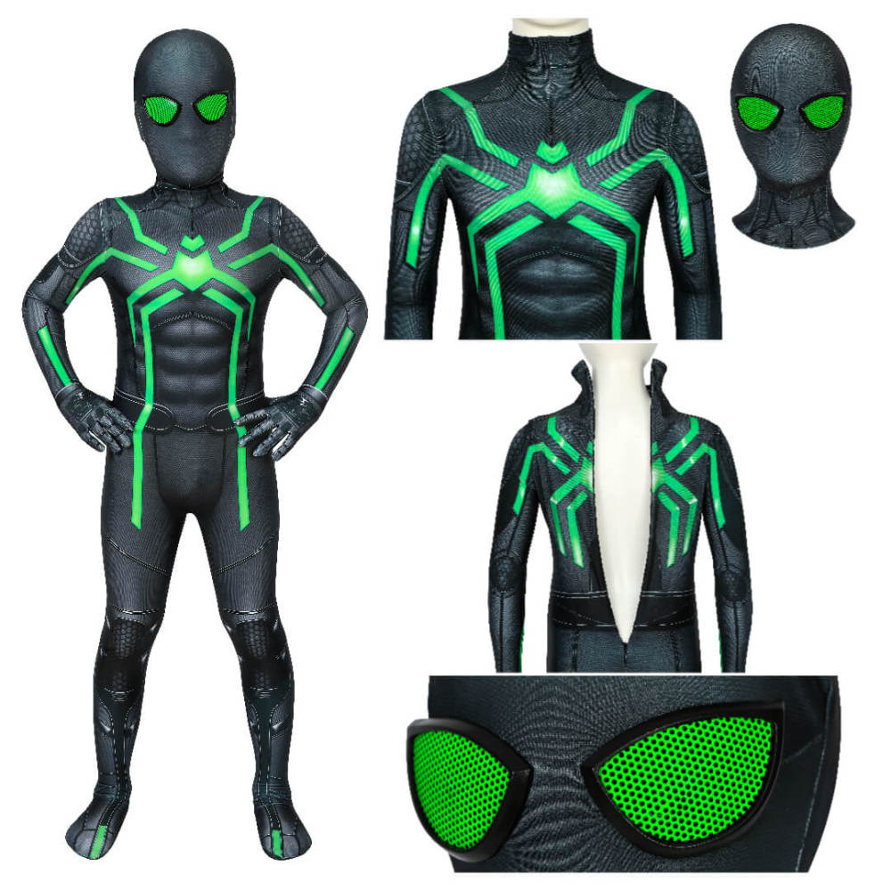 Kids Spider-Man Stealth Big Time Suit PS4 Cosplay Costume