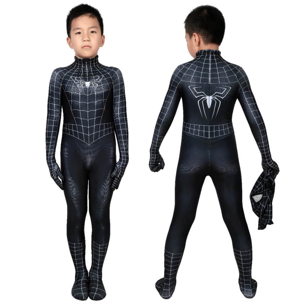 Kids Spider-Man 3 Venom Eddie Brock Cosplay Costume